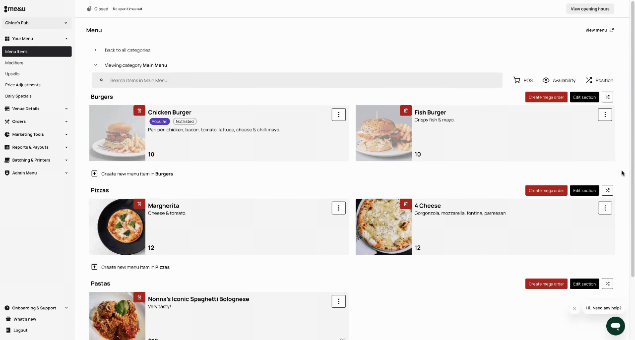 Move a menu item to another section.gif